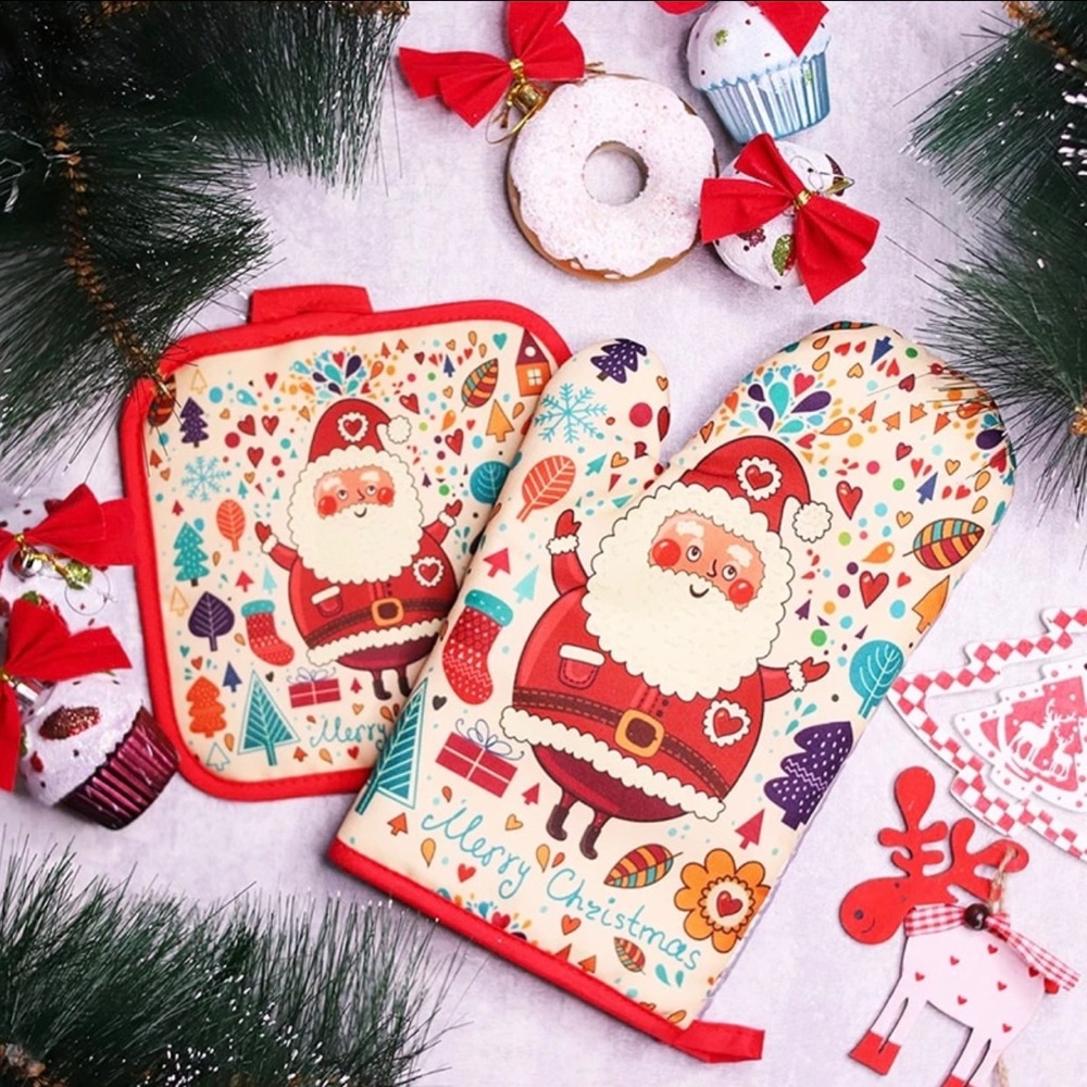 🎄New! 2pcs Christmas Oven Mitt 🎄